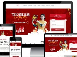 Thiết Kế Website Trung Tâm Ngoại Ngữ