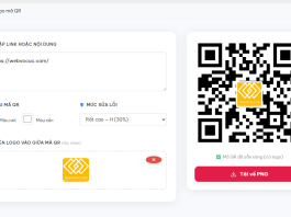 Công cụ tạo mã QR miễn phí đổi màu chèn logo tại WeddingCard